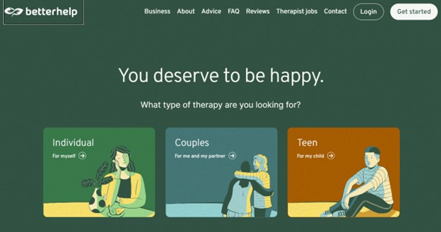 betterhelp یکی از پلتفرم‌های تخصصی حوزه سلامت روان