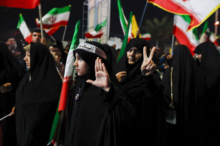 تجمع حماسی مردم رامهرمز در قرار شبانه