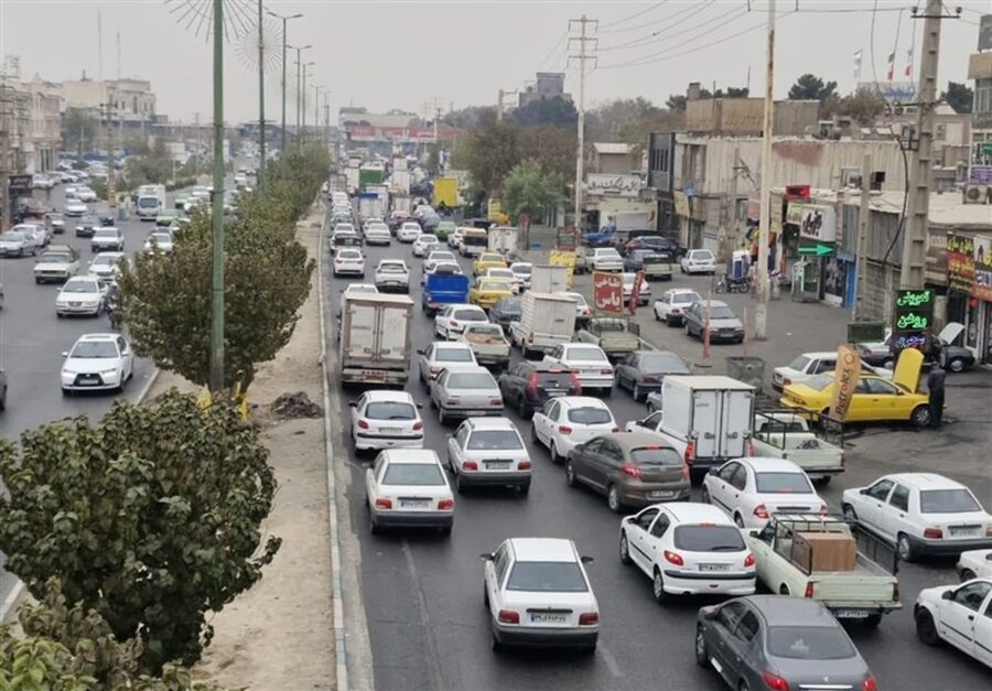وضعیت ترافیک تهران امروز دوشنبه ۱۷ فروردین ۱۴۰۵ / ترافیک در این معابر سنگین است