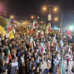 طنین شعار «مرگ بر آمریکا » در هفتاد و دومین شب تجمع مردم یاسوج