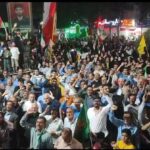 شور حسینی عزاداران خرم‌آبادی در اجتماع شبانه