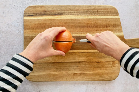 چگونه پیاز را نگینی کنیم, روش نگینی کردن پیاز