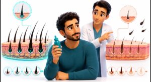 بازگشت تدریجی ریزش مو پس از قطع ماینوکسیدیل و کاهش فعالیت فولیکول‌های مو